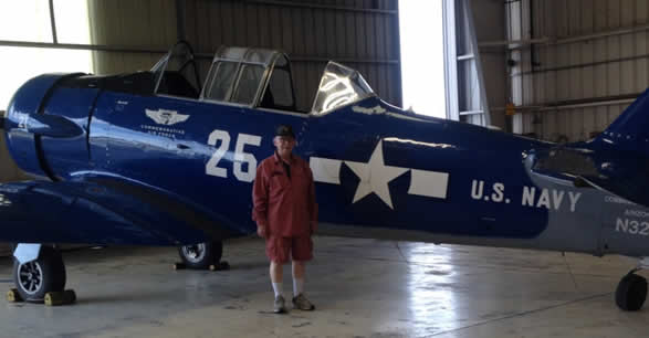 SNJ airplane located in the Commemorative Air Force Museum at Falcon Field, Mesa, Arizona